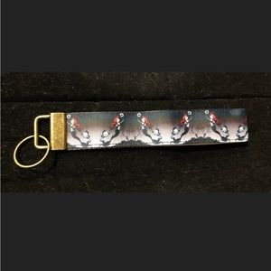 Zombie Ariel and Flounder wristlet keychain